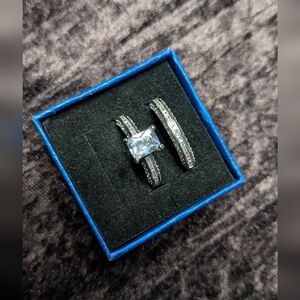 Ladies Glamours White Sapphire Wedding Set (9-9.25)